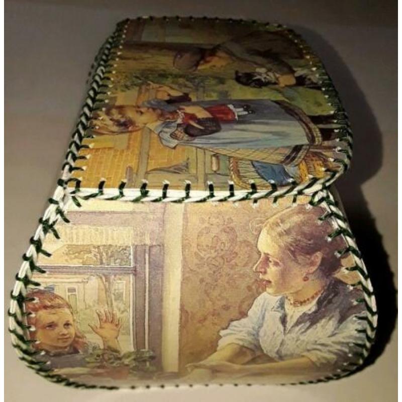 Vintage Ot en Sien sieradendoosje, handwerk circa jaren 50.