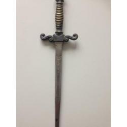 Oude Retro Koperen Brieven Opener / Brievenopener Zwaard