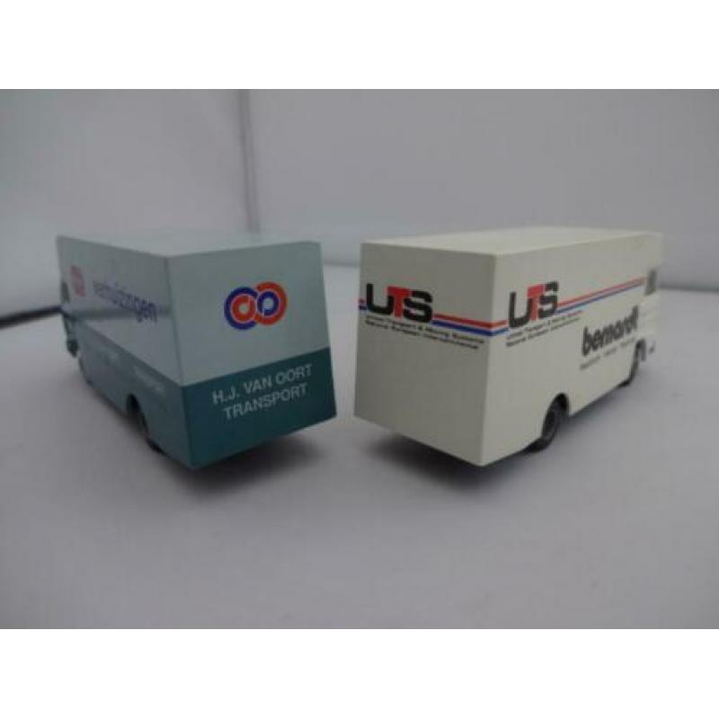 2 Verhuiswagens SCANIA - MERCEDES van EFSI schaal 1/87