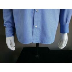 Culture overhemd. Blauw Wit gestreept motief. Maat M.