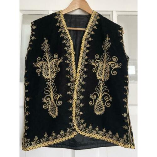 Vintage velvet afghan Afghaanse gilet waistcoat