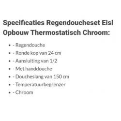Regendoucheset Eisl Chroom