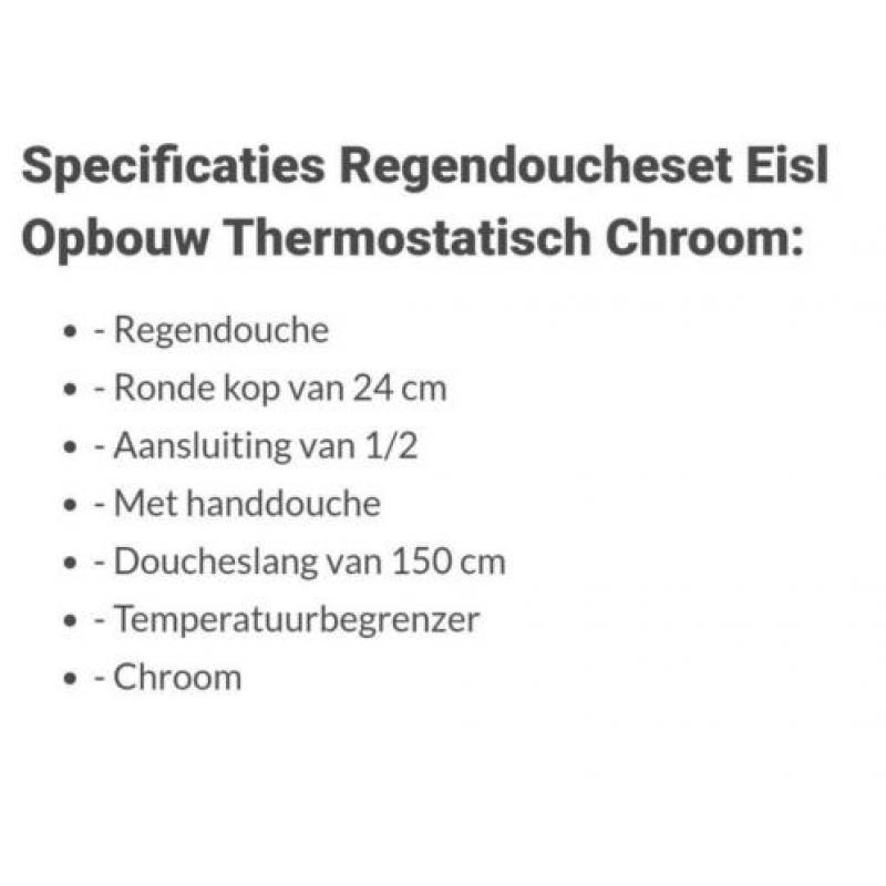 Regendoucheset Eisl Chroom