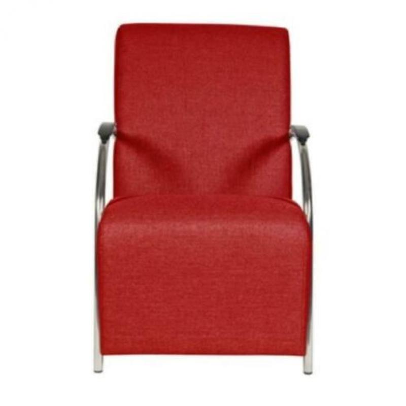 Rode fauteuil Woood Halifax, zo goed als nieuw