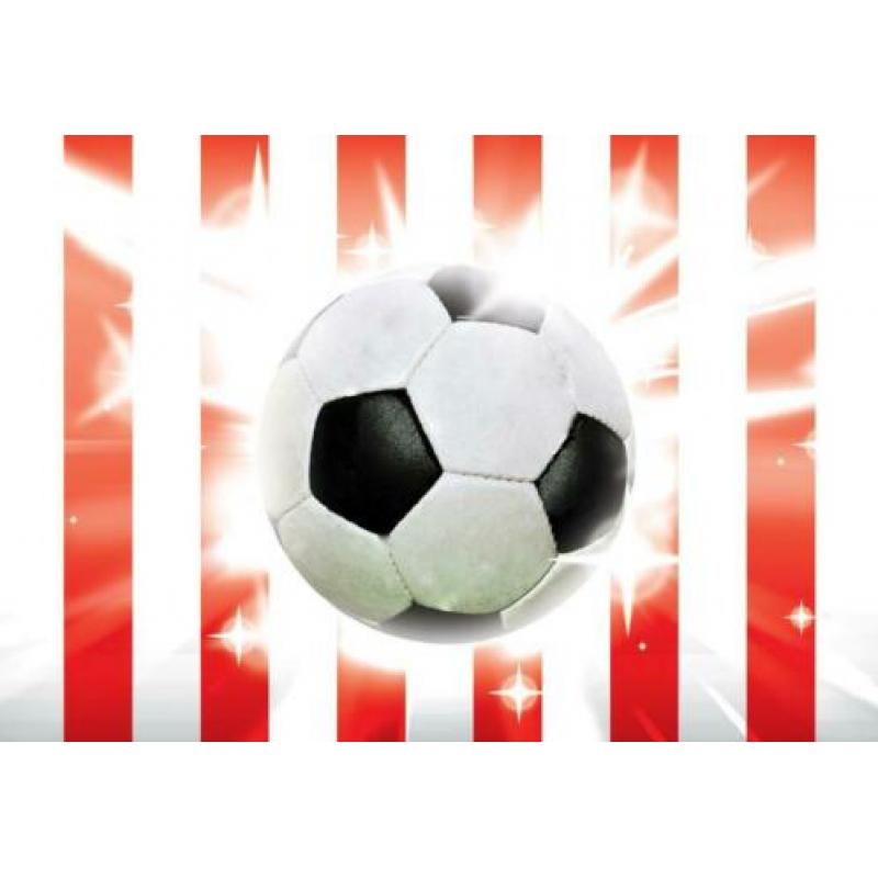 Voetbal behang Blauw Wit, Voetbalkamer, *Muurdeco4kids