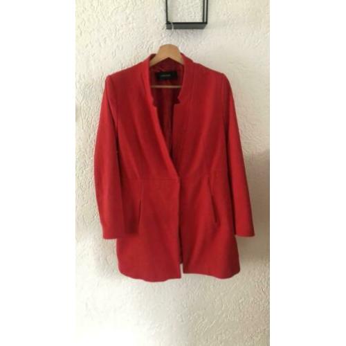 Rode blazer lang colbert Zara maat Xl zomerjas