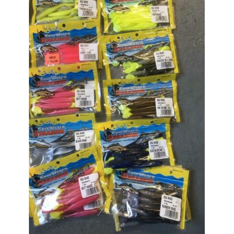 TK: BASS ASSASSIN Shads, vele modellen, kleuren v. Spotprijs
