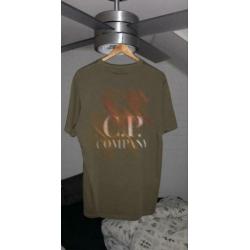 CP Company shirt groen met opdruk. Maat L. Nieuw