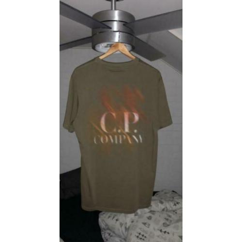 CP Company shirt groen met opdruk. Maat L. Nieuw