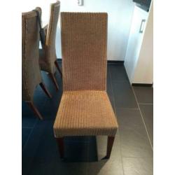 Loom eetkamerstoelen, 6 stuks