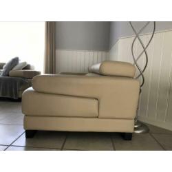 Mooie 2 1/2 zitbank met hocker