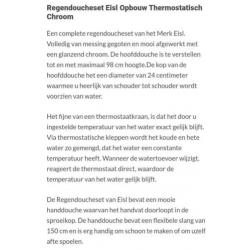Regendoucheset Eisl Chroom