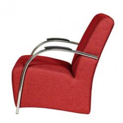 Rode fauteuil Woood Halifax, zo goed als nieuw