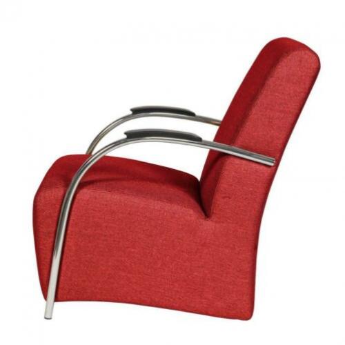 Rode fauteuil Woood Halifax, zo goed als nieuw