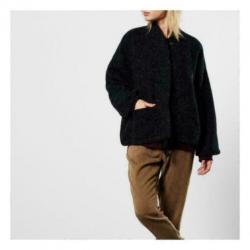 Korte jas Humanoid maat XS / S oversized zwart jasje wol