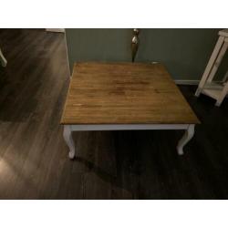 Eettafel en salontafel