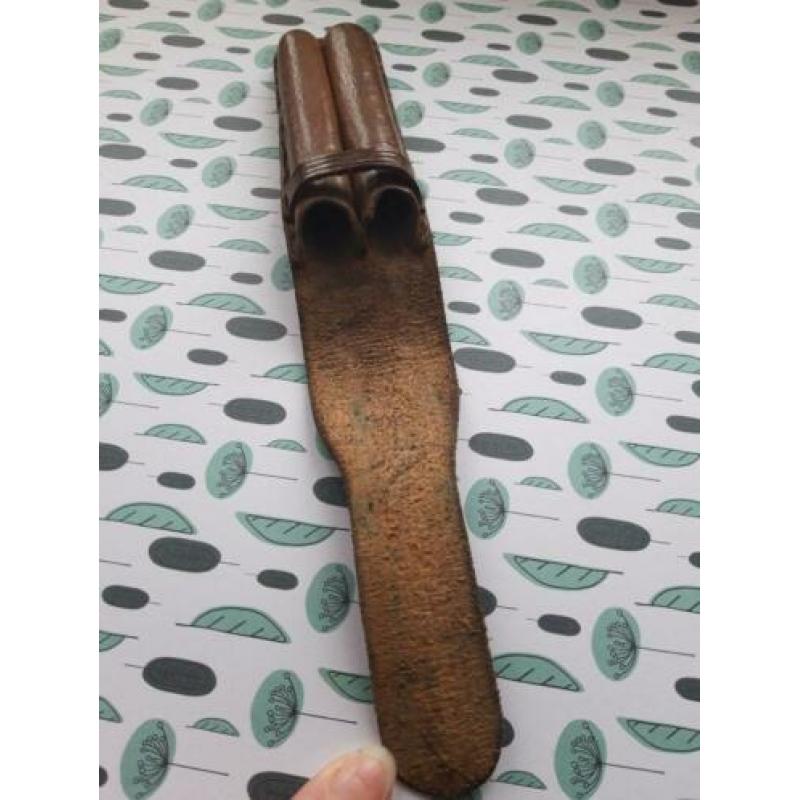 Leren sigaren etui of pennen foedraal leer.