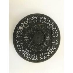 Decoratief oud gietijzeren wandbord gemerkt Buderus