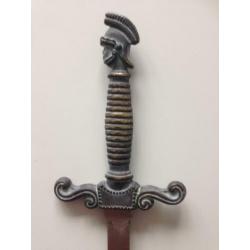 Oude Retro Koperen Brieven Opener / Brievenopener Zwaard