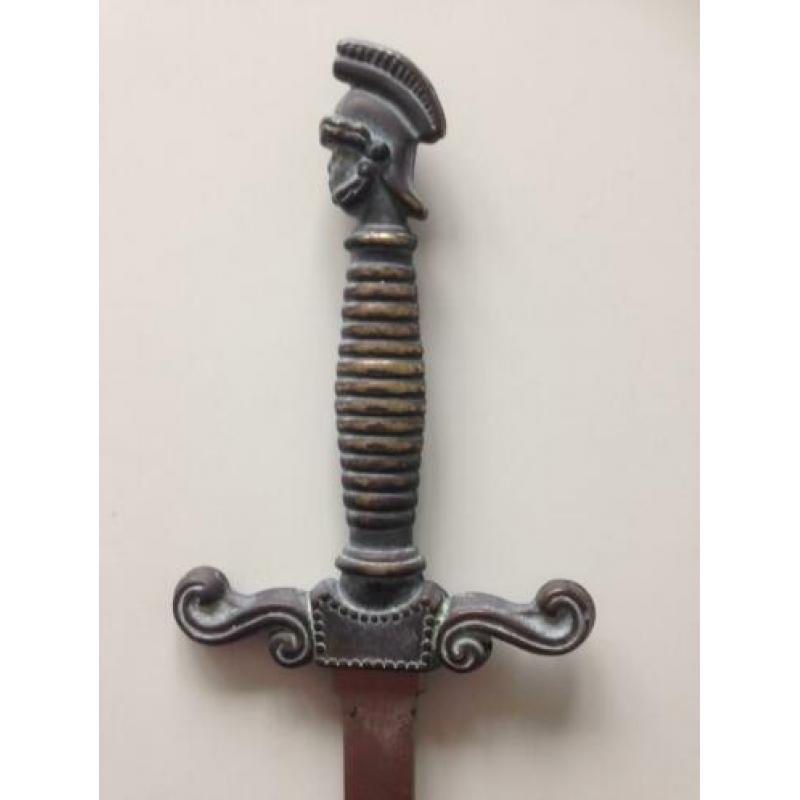 Oude Retro Koperen Brieven Opener / Brievenopener Zwaard