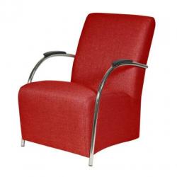 Rode fauteuil Woood Halifax, zo goed als nieuw
