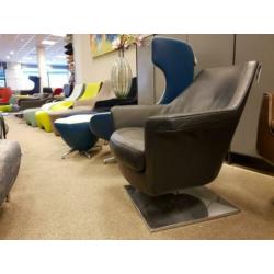 Nieuw Molinari Giulietta Draaifauteuil Zwart Leer Stoel