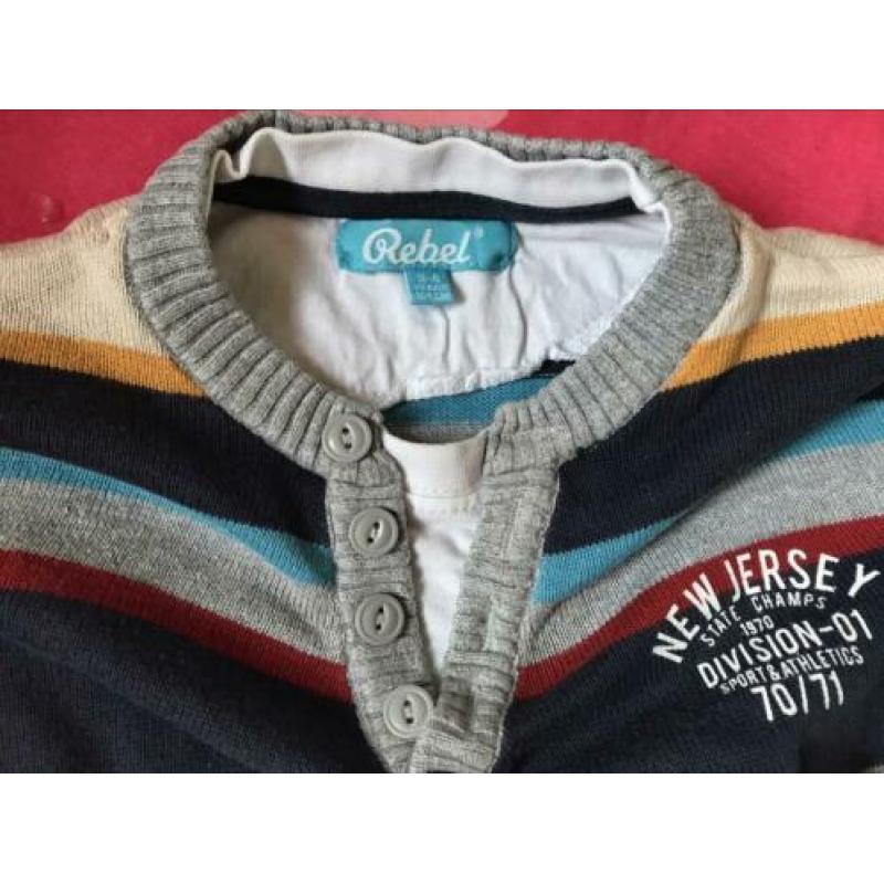 Vrolijk gestreepte trui Rebel 104+