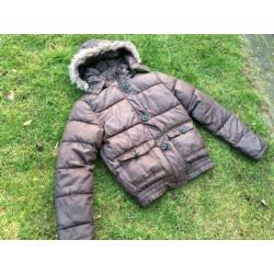 YAYA prachtige donkerbruine winterjas 38/M**MOET WEG**KOOPJE