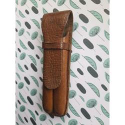 Leren sigaren etui of pennen foedraal leer.