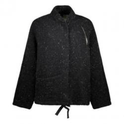 Korte jas Humanoid maat XS / S oversized zwart jasje wol