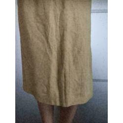 C960 Mart Visser maat 40=M beige linnen rok