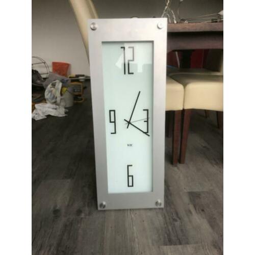 Fraaie rvs-glas design klok