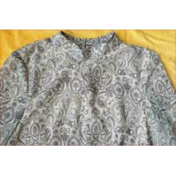 H&M beige jurk met paisley motief maat 36/38 nieuw