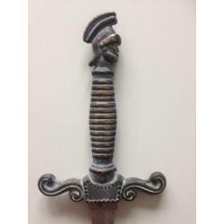 Oude Retro Koperen Brieven Opener / Brievenopener Zwaard