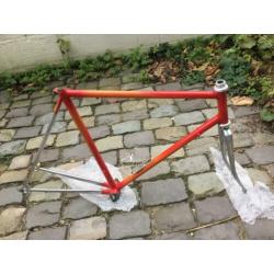 Lugloos licht retro racefiets frame: hoge kwaliteit, 56.5 ct