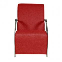Rode fauteuil Woood Halifax, zo goed als nieuw
