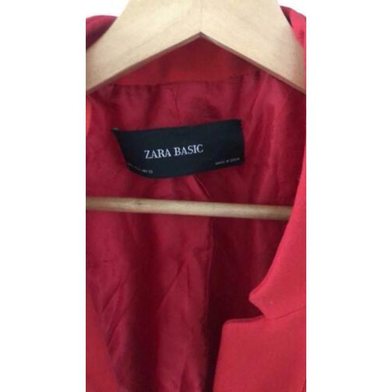 Rode blazer lang colbert Zara maat Xl zomerjas