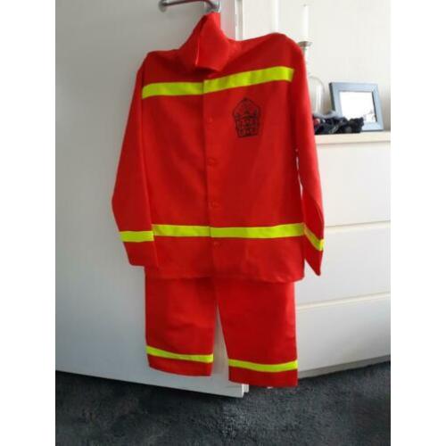 Carnaval verkleed Brandweerpak