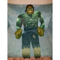 HULK kostuum mt 140 Incl masker en 2 grote vuisten