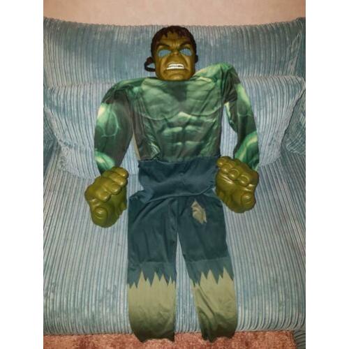 HULK kostuum mt 140 Incl masker en 2 grote vuisten