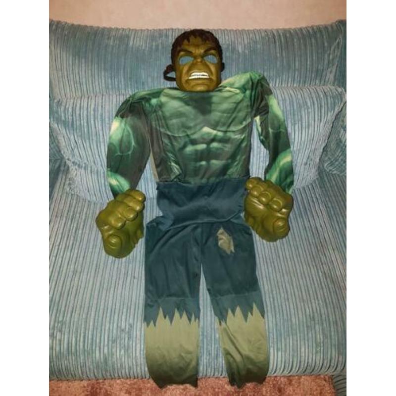 HULK kostuum mt 140 Incl masker en 2 grote vuisten