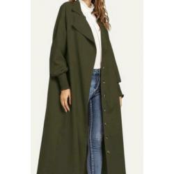 Groene lange jas