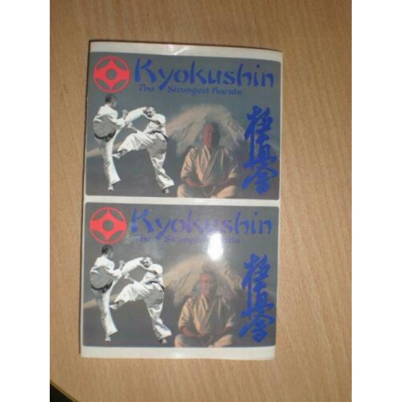 kyokushin karate sticker mobiel kanji hanger balpen mini gi