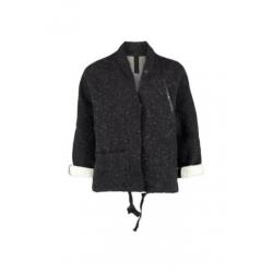 Korte jas Humanoid maat XS / S oversized zwart jasje wol