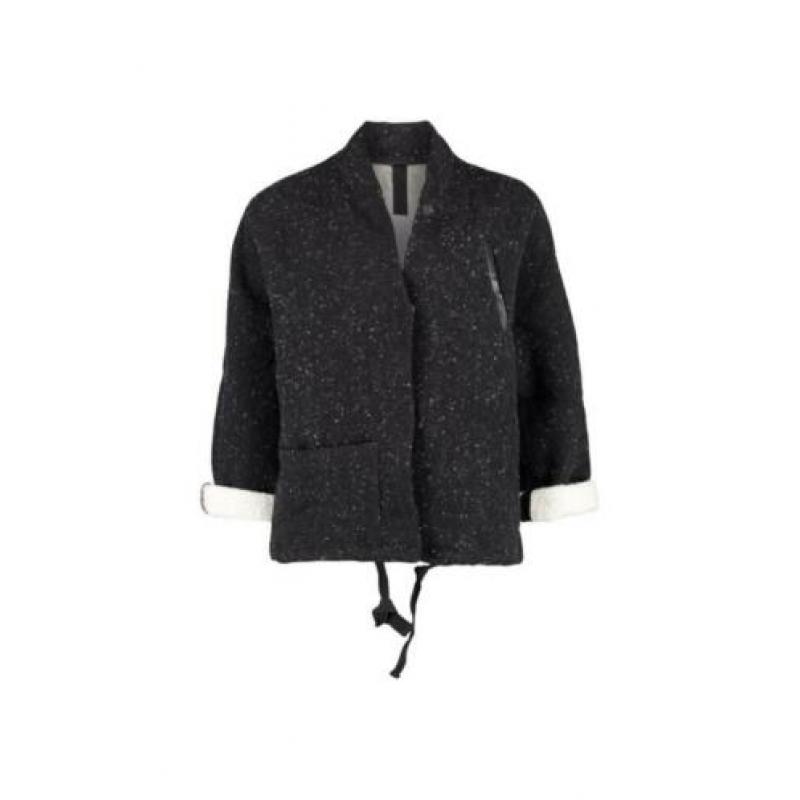 Korte jas Humanoid maat XS / S oversized zwart jasje wol