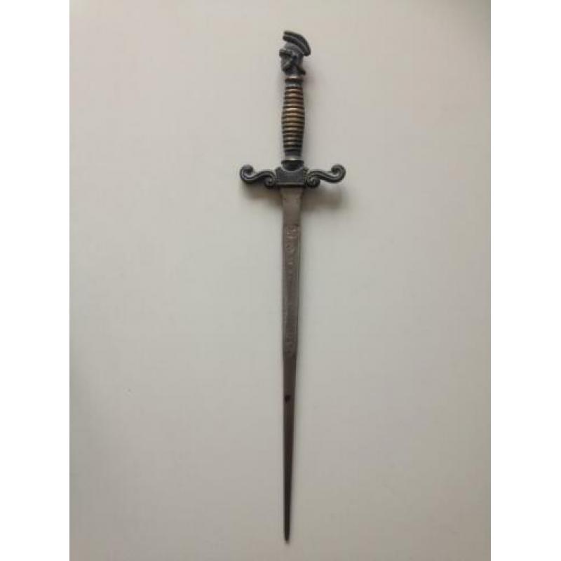 Oude Retro Koperen Brieven Opener / Brievenopener Zwaard