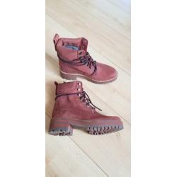 Timberland boots schoenen mt 37 bruin suede leer NIEUW