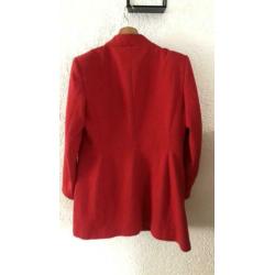 Rode blazer lang colbert Zara maat Xl zomerjas