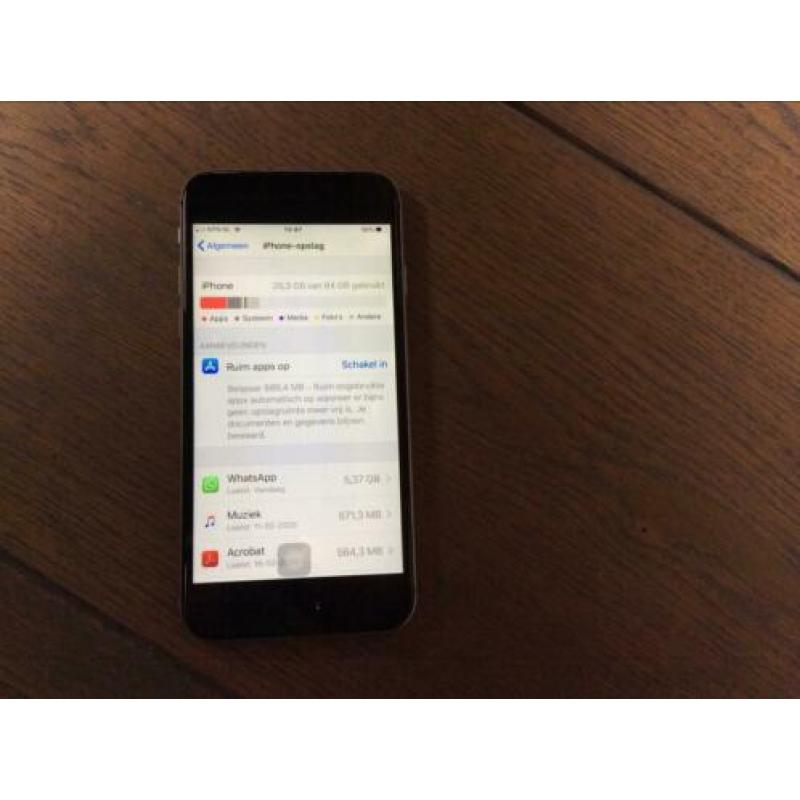 iPhone 6 s 64 gb geheugen 100% accu homebutton defect