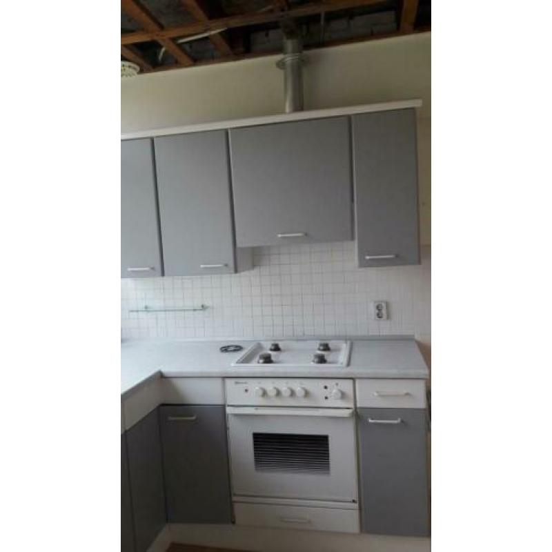 Grijs witte keuken